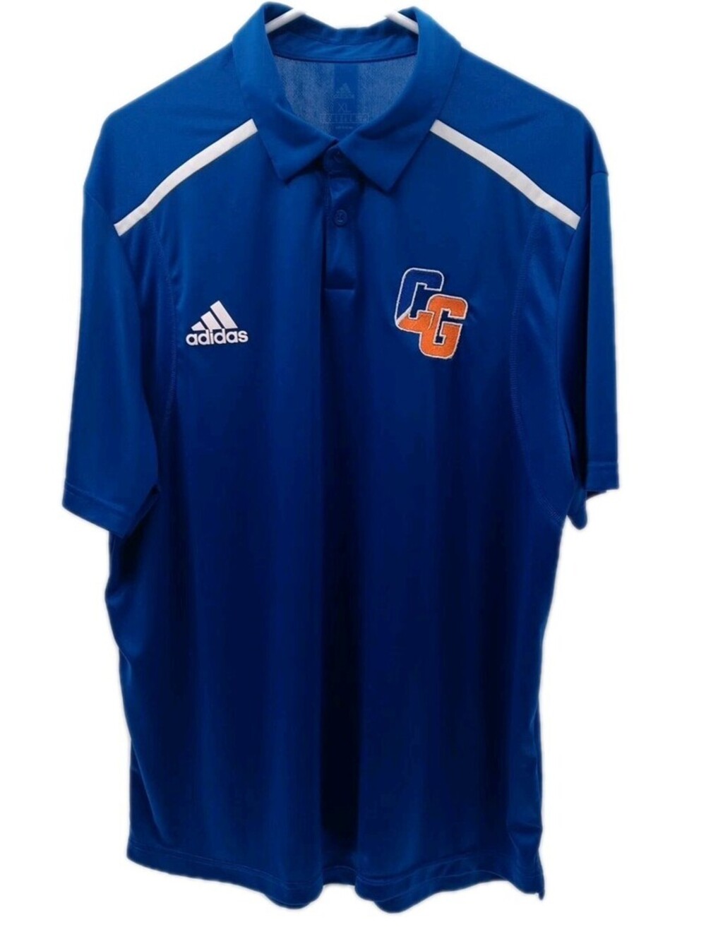 Adidas Polo Shirt Mens XL Blue Coastguard Athletic Golf Casual Sport Soccer